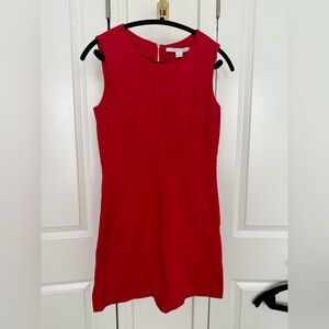 Diane Von Furstenberg Red Sheath Mini Dress with Pockets